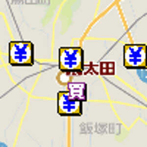 太田市金券ショップ地図