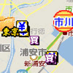 浦安市金券ショップ地図