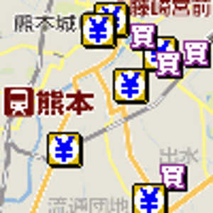 熊本市金券ショップ地図