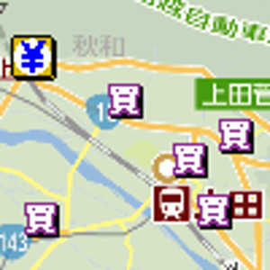 上田市金券ショップ地図