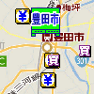 豊田市金券ショップ地図