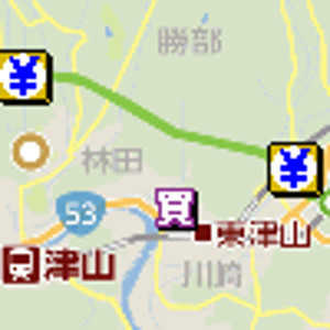 津山市金券ショップ地図