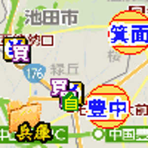 池田市金券ショップ地図