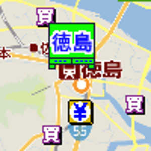 徳島市金券ショップ地図